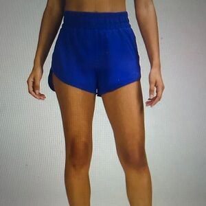Lululemon Track That High-Rise Lined Short 3”; color: Pyschic